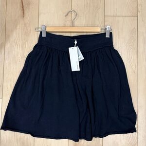 Navy cashmere cotton skirt